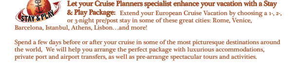 Let your Angela Cooper Specialist Enhance your vacation with a Stay and Play Package!